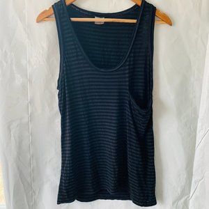 Bobi Horizontal Stripe Sleeveless Tank Top Blouse